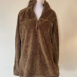 True Grit Luxe Brown 1/4 Zip Pullover